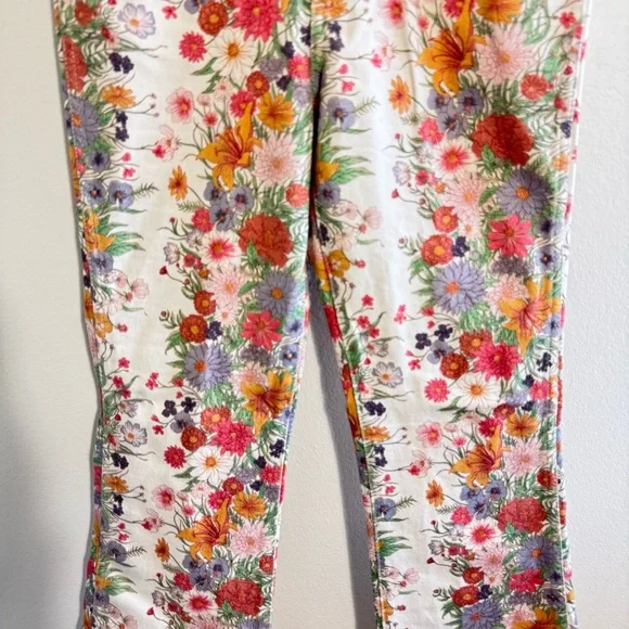 Free People x Wrangler Westward 626 High Rise Boot Floral Jeans size 26 - Picture 5 of 10